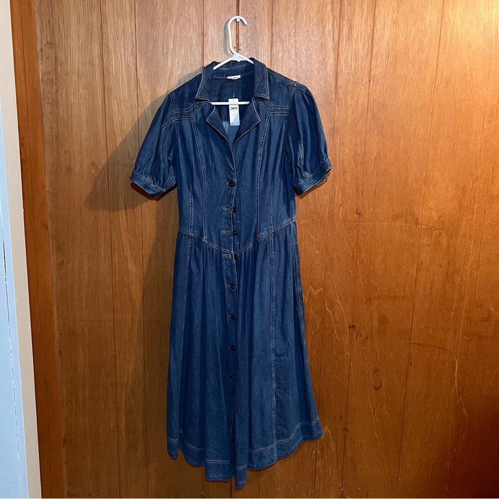 Denim Button-Up Dress